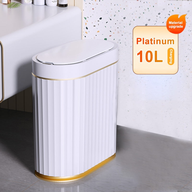 Smart Sensor Garbage Bin Automatic Induction Waterproof Bin with Lid 10/15L