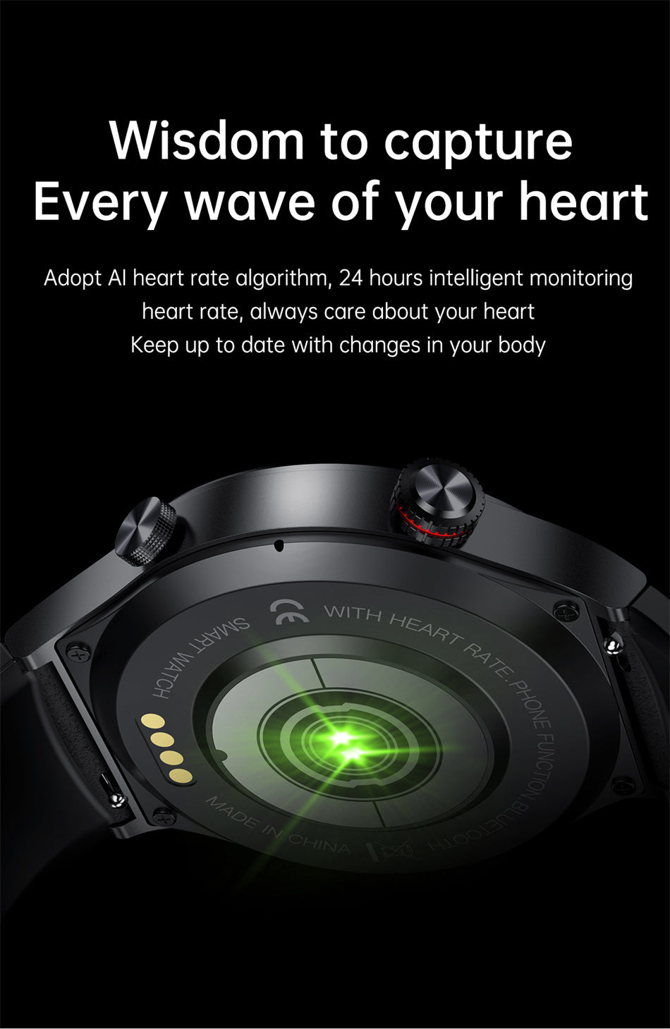 Men's Bluetooth Smart Watch Sports Fitness Tracker Waterproof  Large HD screen