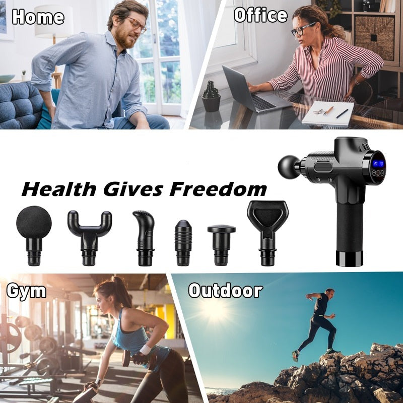 High frequency Massage Gun Muscle Relax Body Relaxation Electric Massager with Portable Bag Therapy Gun for fitness