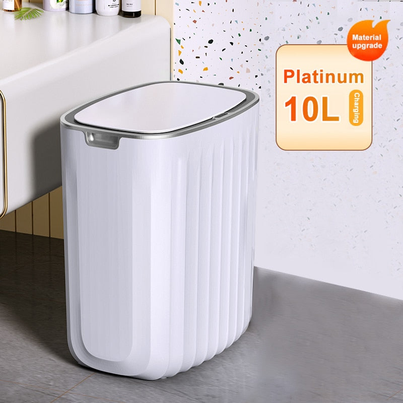 Smart Sensor Garbage Bin Automatic Induction Waterproof Bin with Lid 10/15L