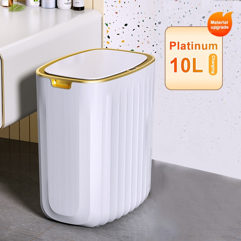 Smart Sensor Garbage Bin Automatic Induction Waterproof Bin with Lid 10/15L