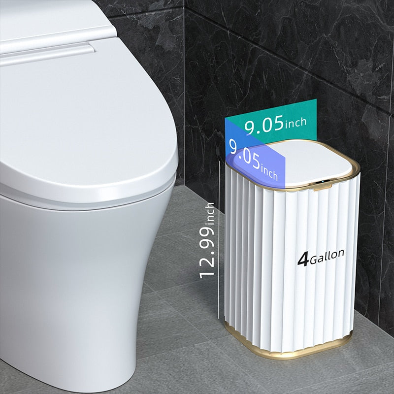 Smart Sensor Garbage Bin Automatic Induction Waterproof Bin with Lid 10/15L