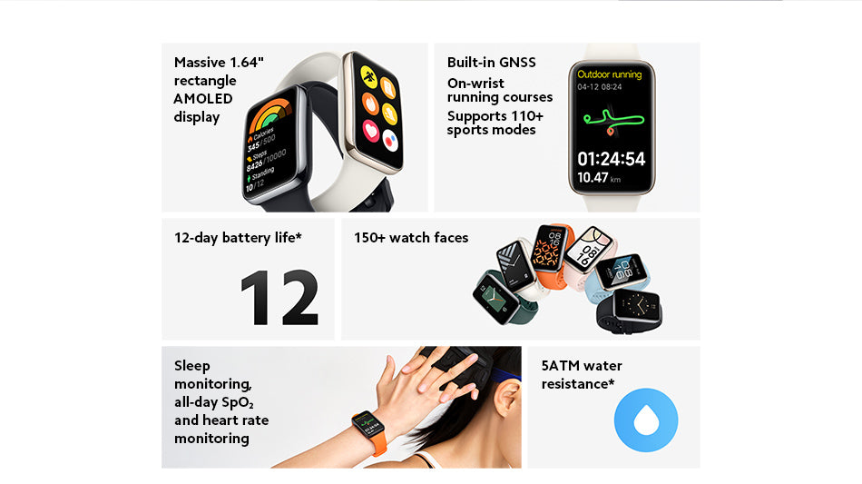 Global Version Xiaomi Mi Band 7 Pro 1.64'' AMOLED Curved Screen smart watch