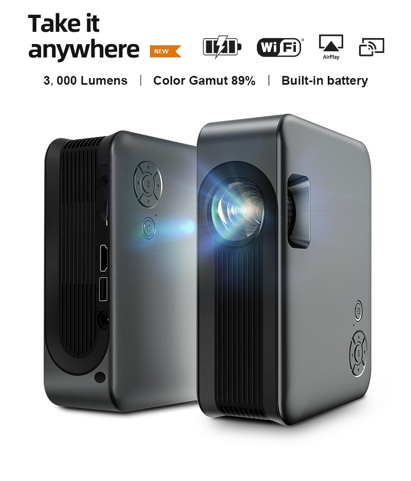 Mini Projector Smart TV WIFI Portable Home Theater Cinema Sync Android Phone Beamer LED Projectors for 4k Movie